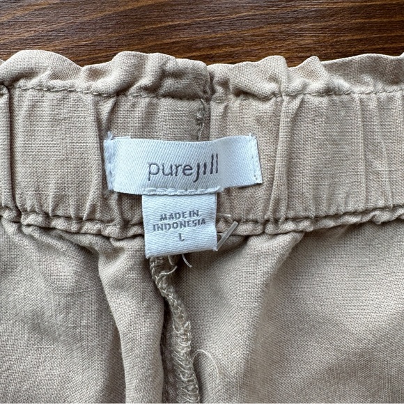 J Jill Tencel Beige Wide Leg Crop Pants - Picture 4 of 8